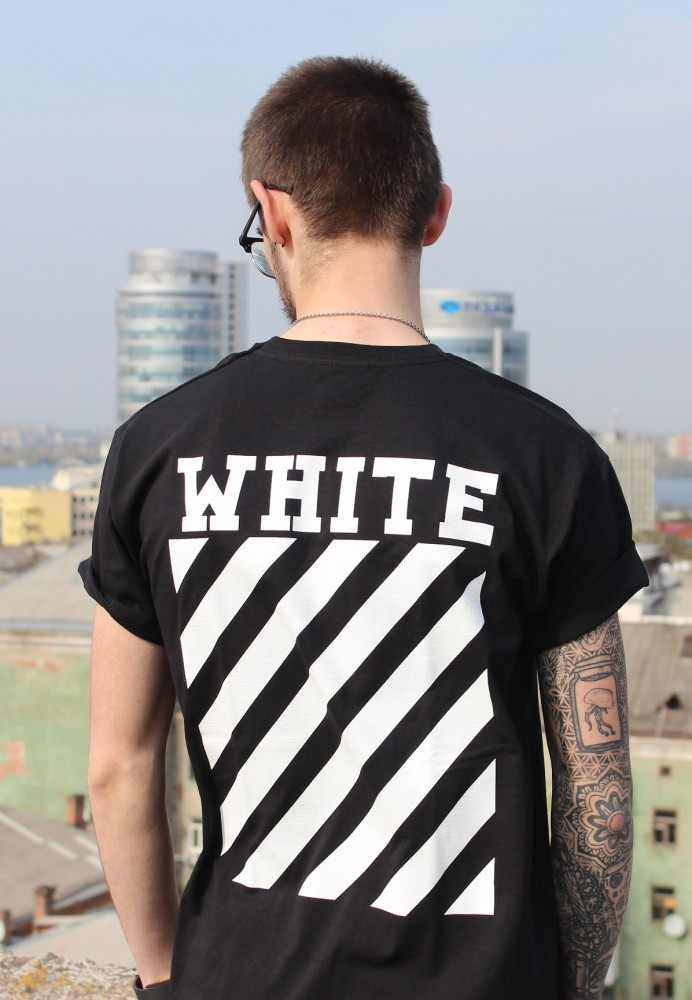 Черная футболка Off White (ID#1687525335), цена: 439 ₴, купить на Prom.ua