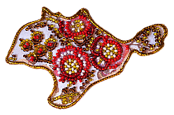 Набір для вишивання бісером "Магніт "Мапа України" АР Крим Абрис Арт AMK-001