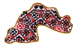 Набір для вишивання бісером "Магніт "Мапа України" Дніпропетровська область Абрис Арт AMK-004