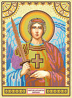 Схема для вишивання бісером на натуральному художньому холсті Святий Михайло Абрис Арт ACK-010