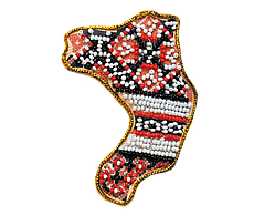 Набір для вишивання бісером "Магніт "Мапа України" Рівненська область Абрис Арт AMK-017