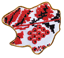 Набір для вишивання бісером "Магніт "Мапа України" Харківська область Абрис Арт AMK-020