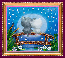 Набір для вишивання бісером "Магніт" Місячні коти Абрис Арт AMA-090