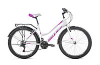 Велосипед женский 26 Intenzo Costa 16 Lady белый с фиолетовым