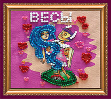 Набір для вишивання бісером "Магніт" Знак Зодіаку "Терези" Абрис Арт AMA-107