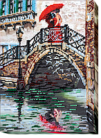 Набір для вишивання МIКРОбісером на холсті "Відзеркалення у воді" Абрис Арт ABM-005