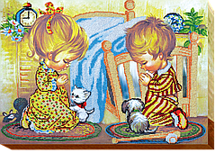 Набір для вишивання МIКРОбісером на холсті "Вечірня молитва" Абрис Арт ABM-004