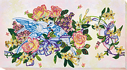 Набір для вишивання мікробісером на натуральному художньому холсті "Голубки " Абрис Арт ABM-007