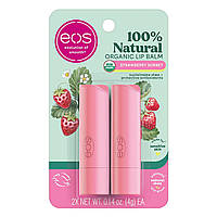 Бальзамы для губ EOS Клубника Organic Lip Balm Strawberry Sorbet 2 х 4 г