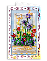 Набір для вишивки бісером "Листівка-конверт" Рання весна Абрис Арт AOM-003