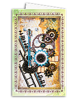 Набір листівка-конверт для вишивки мікробісером "Гітара" Абрис Арт AOM-014