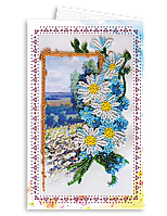 Набір для вишивки бісером "Листівка-конверт" Ромашкове поле Абрис Арт AOM-002