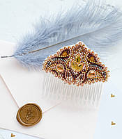 Набір для вишивання бісером прикраси для волосся на натуральному художньому холсті "Скандинавський мотив"