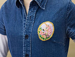 Набір для вишивання бісером прикраси на натуральному художньому холсті "Чудовий звір" Абрис Арт AD-108