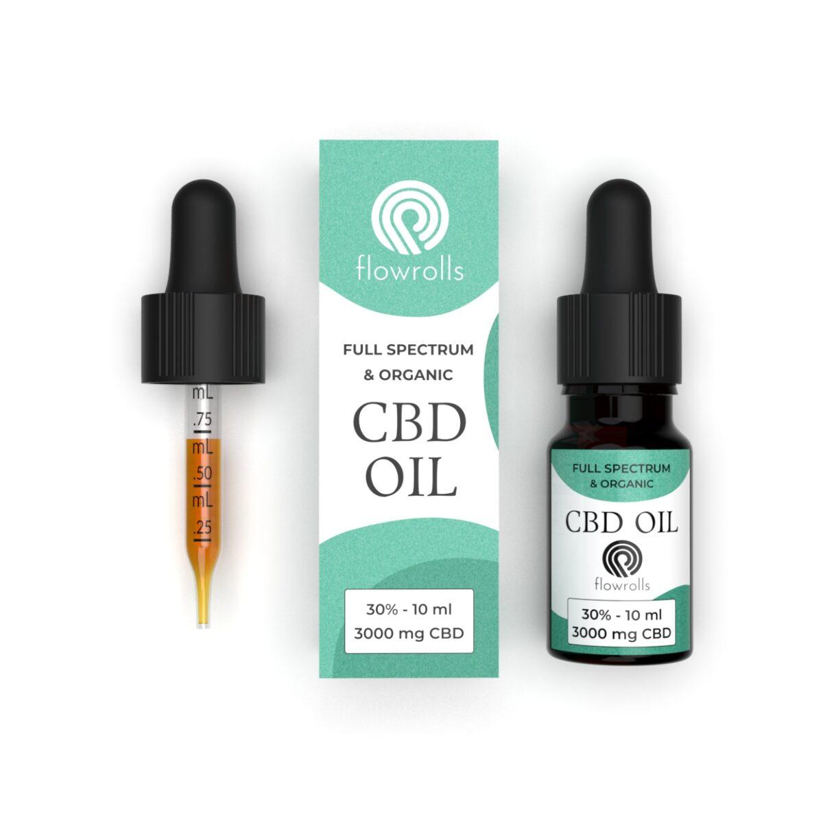 Олія КБД CBD oil 30% Flowroll Broad Spectrum Польща, фото 1