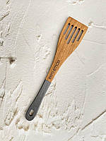 Поварская лопатка из массива дуба, кухонная лопатка, деревянная, графит /ESTHETICS - 23