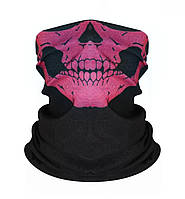 Бафф маска Череп (Челюсть, зубы, балаклава) Розовая, Унисекс WUKE One size