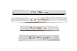 Накладки на пороги Нержавіюча сталь Carmos для Citroen C-4 Picasso (2013-2022) (4 шт.)