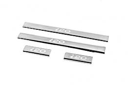 Накладки на пороги V2 Carmos для Hyundai I-20 2008-2012 нержавіюча сталь (4 шт)