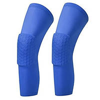 Наколенники баскетбольные защитные Basketball Knee Pads 2 шт. S-XL спандекс-нейлон синий (3065)