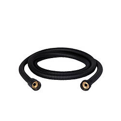 Душовий шланг Hadice нержавіючої сталі гайка-конус 160 см Black Qtap Чорний