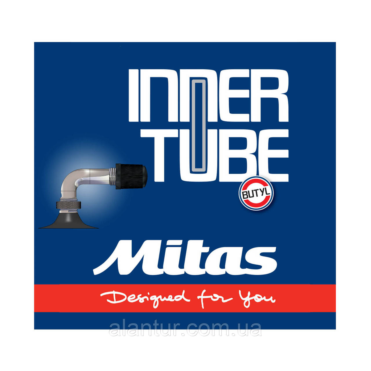 Камера Mitas 10" x 1.75 x 2", SV 90° металевий ніпель, 0.9мм, легка та недорога, фото 1