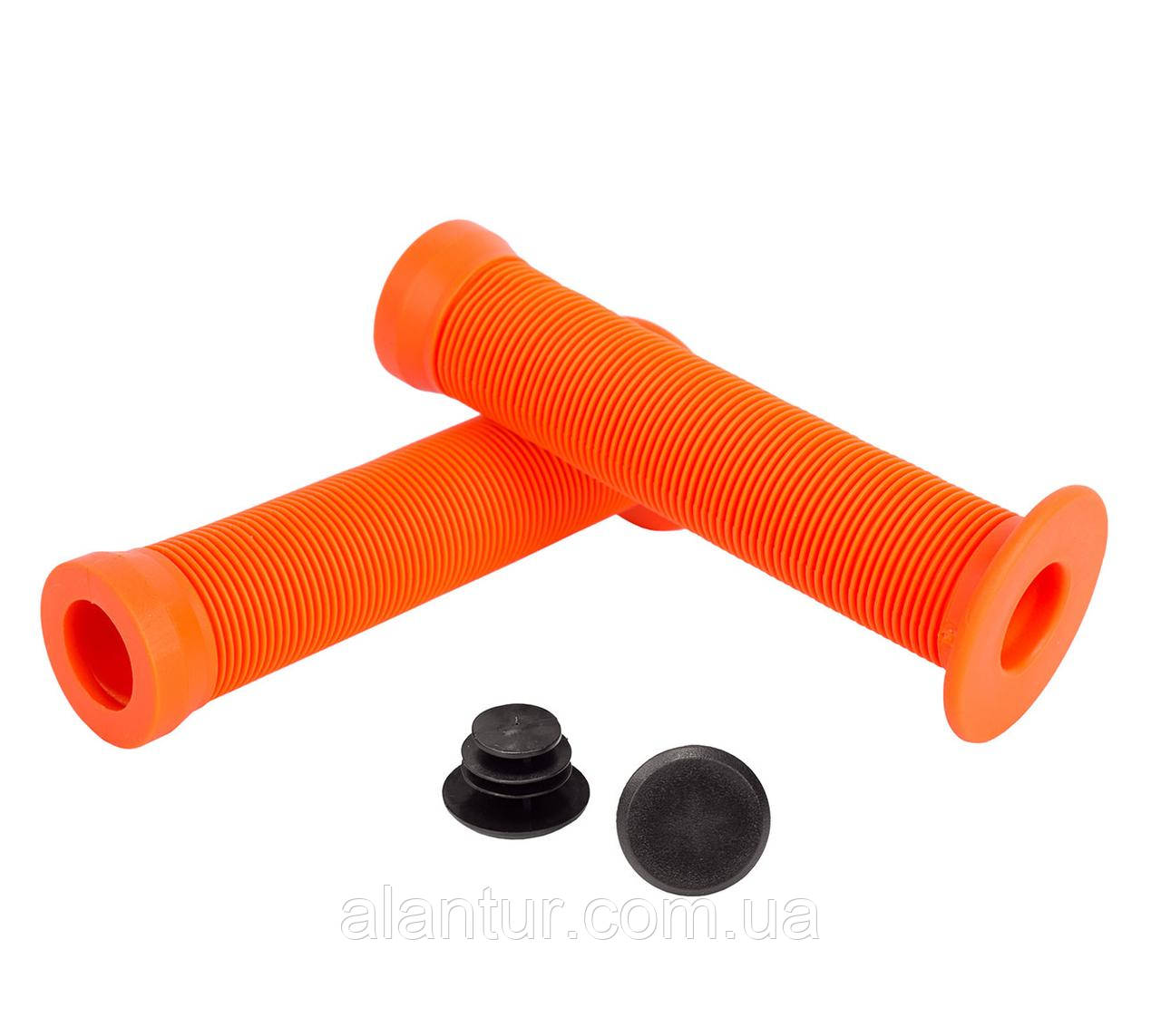 Грипси на велосипед Green Cycle GGR-254, 145мм, оранжеві, для BMX, гума, фото 1