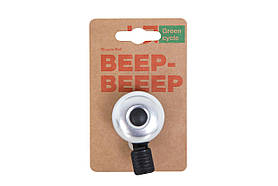 Дзвоник Green Cycle GBL-02A, 35мм, сріблястий, універсальне кріплення для велосипеда.