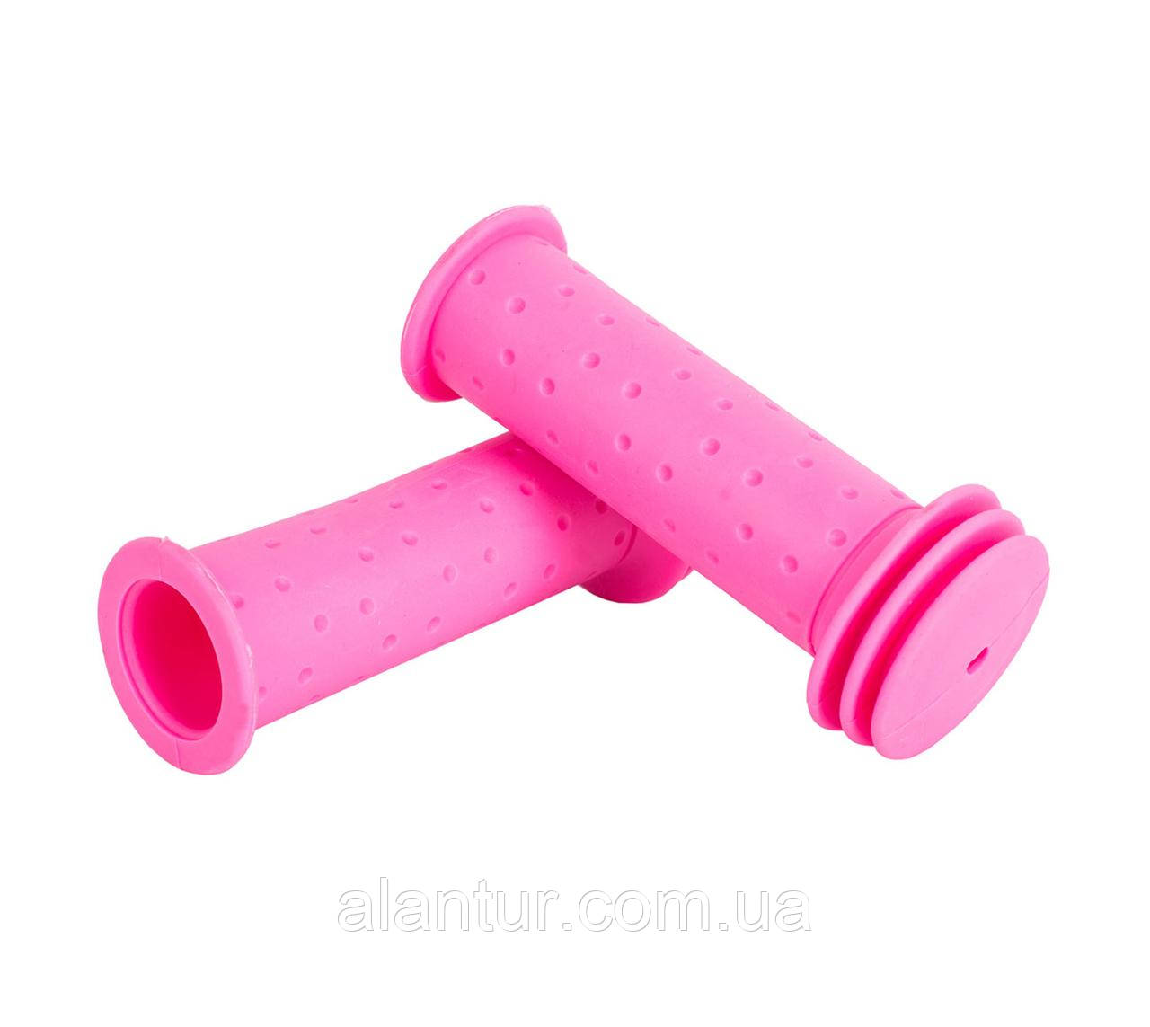 Грипси Green Cycle GGR-196 102 мм для дитячих велосипедів, рожеві, м'які, фото 1