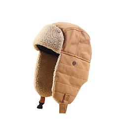 Шапка вушанка чоловіча Бежевий