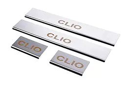 Накладки на пороги для Renault Clio III (2005-2012) Нержавіюча сталь Carmos (4 шт)