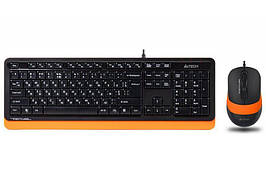 Комплект клавіатура + миша A4Tech F1010 Black/Orange USB