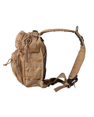 Рюкзак тактичний однолямковий KOMBAT UK Mini Molle Recon Shoulder Bag, койот, 10л, фото 1