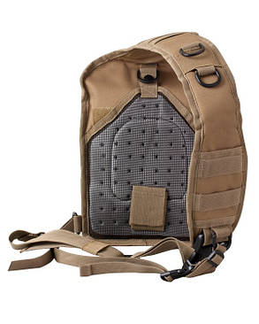 Рюкзак тактичний однолямковий KOMBAT UK Mini Molle Recon Shoulder Bag, койот, 10л, фото 3