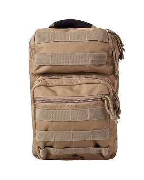 Рюкзак тактичний однолямковий KOMBAT UK Mini Molle Recon Shoulder Bag, койот, 10л, фото 4