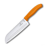 Нож кухонный Victorinox Vx68526.17L9B SwissClassic Santoku 373 мм оранжевый