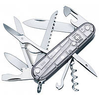 Складной швейцарский нож Victorinox Vx13713.T7B1 Huntsman 15 функций 91 мм серый-полупрозрачный