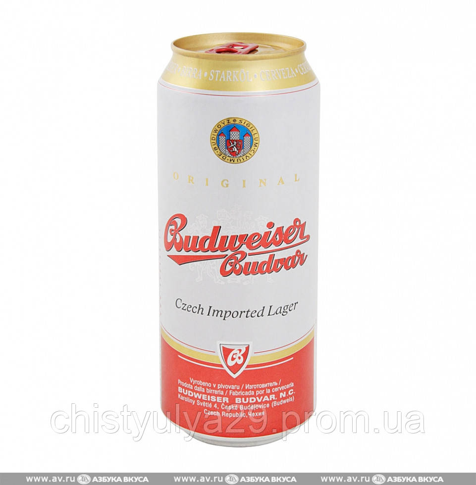 Пиво світле Budweiser Budvar 10% 0.5 банку Чеська республіка