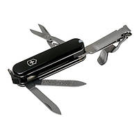 Складной швейцарский нож Victorinox Vx06463.3 Nailclip 580 8 функций 65 мм черный