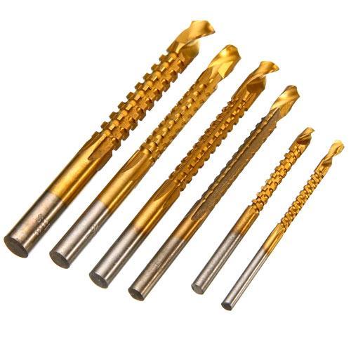 Набір з 6 фрезерних свердел 3-8мм HSS для розсвердлювання бічного пропилу