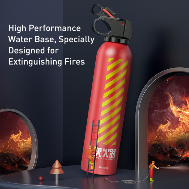Огнетушитель BASEUS Fire-fighting Hero Extinguisher красный автомобильный - фото 7 - id-p1252762019