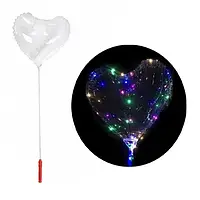 5x Кулька повітряний надувний серце світиться з LED-підсвіткою, 45 см