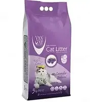 Van Cat LAVENDER Ван Кет бентонітовий наповнювач, грудкуючийся з ароматом лаванди, 5 кг