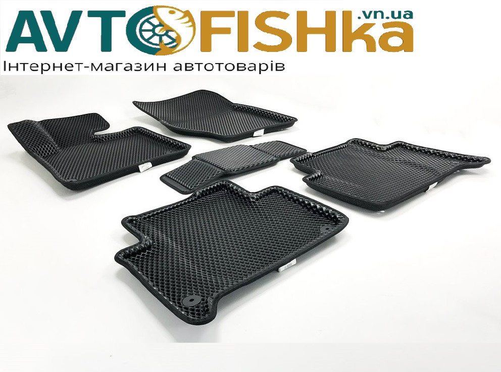 Килимки салону Audi Q7 (2006-2015) чорні 3D-EVA комплект 5 штук