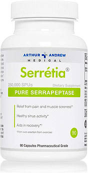 Arthur Andrew Serretia / Серреція серрапептаза 250.000 SPU 90 капсул BX616
