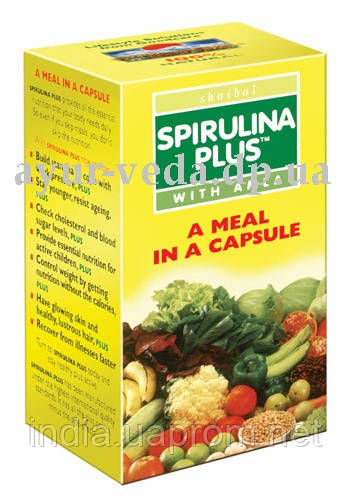Спіруліна Плюс з Амлою 60 кап. Гудкер Фарма, Spirulina Plus with amla ...