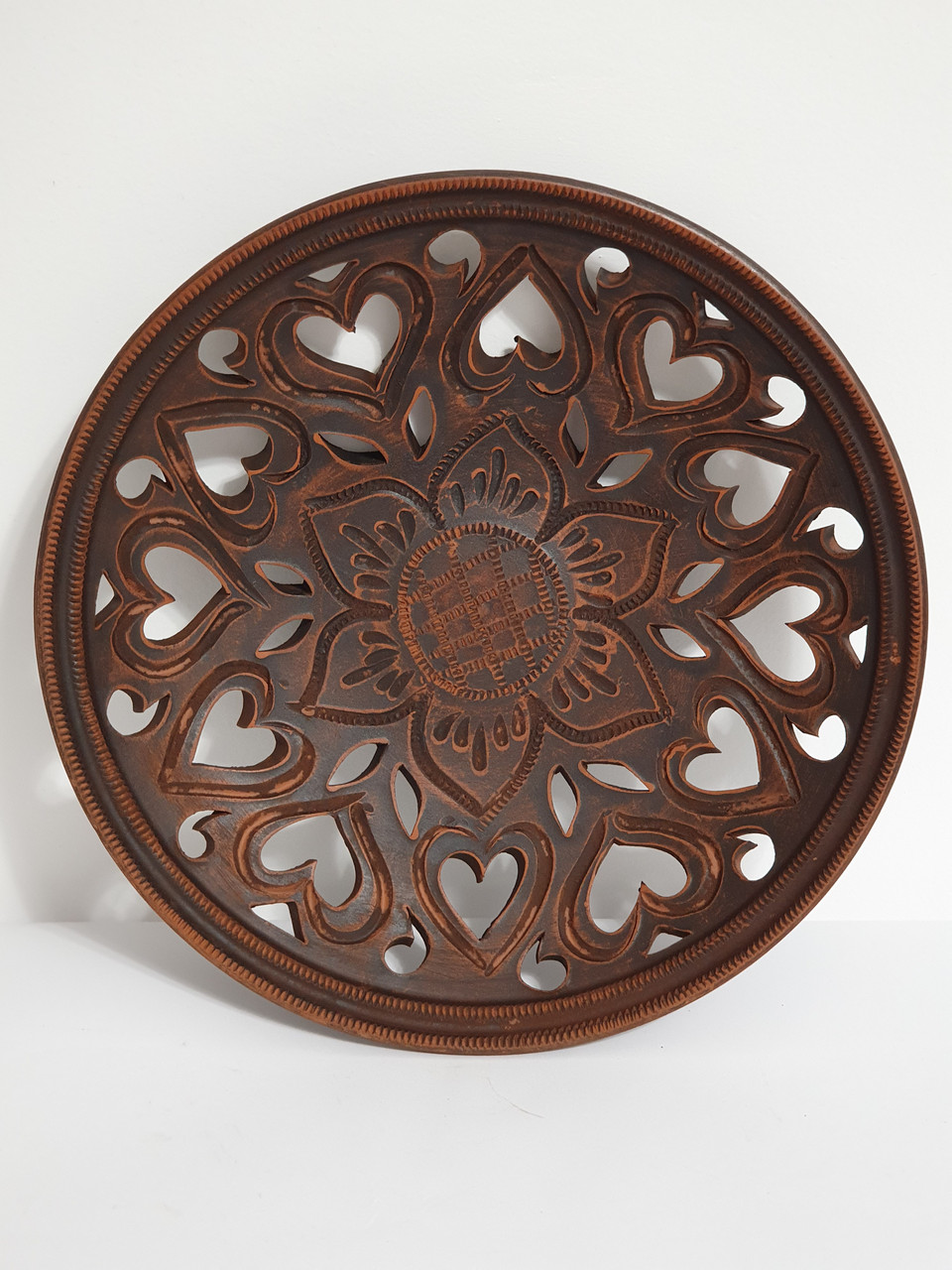 Цукерниця (ваза для цукерок) глиняна (з червоної глини), 26,5 см