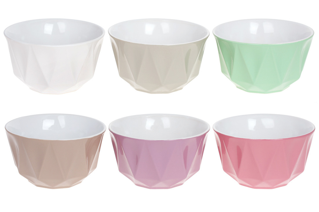 Піала керамічна 640 мл, 14*7.9 см.6 різновидів, в пакованні 6 шт. ( 344-175)