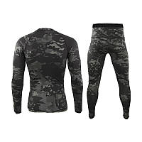 Мужское термобелье Lesko A152 Camouflage Black 2XL для холодной погоды мужчин зимнее