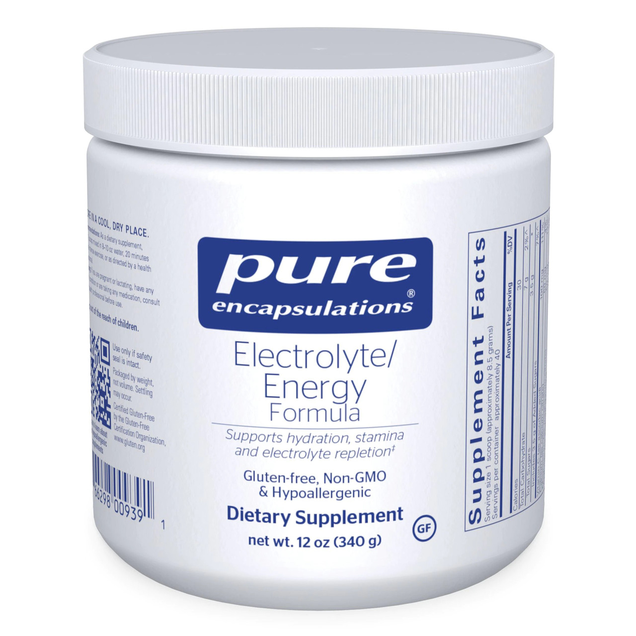 Формула електроліту/ енергії, Electrolyte/Energy Formula, Pure Encapsulations, 340 грамів BX072